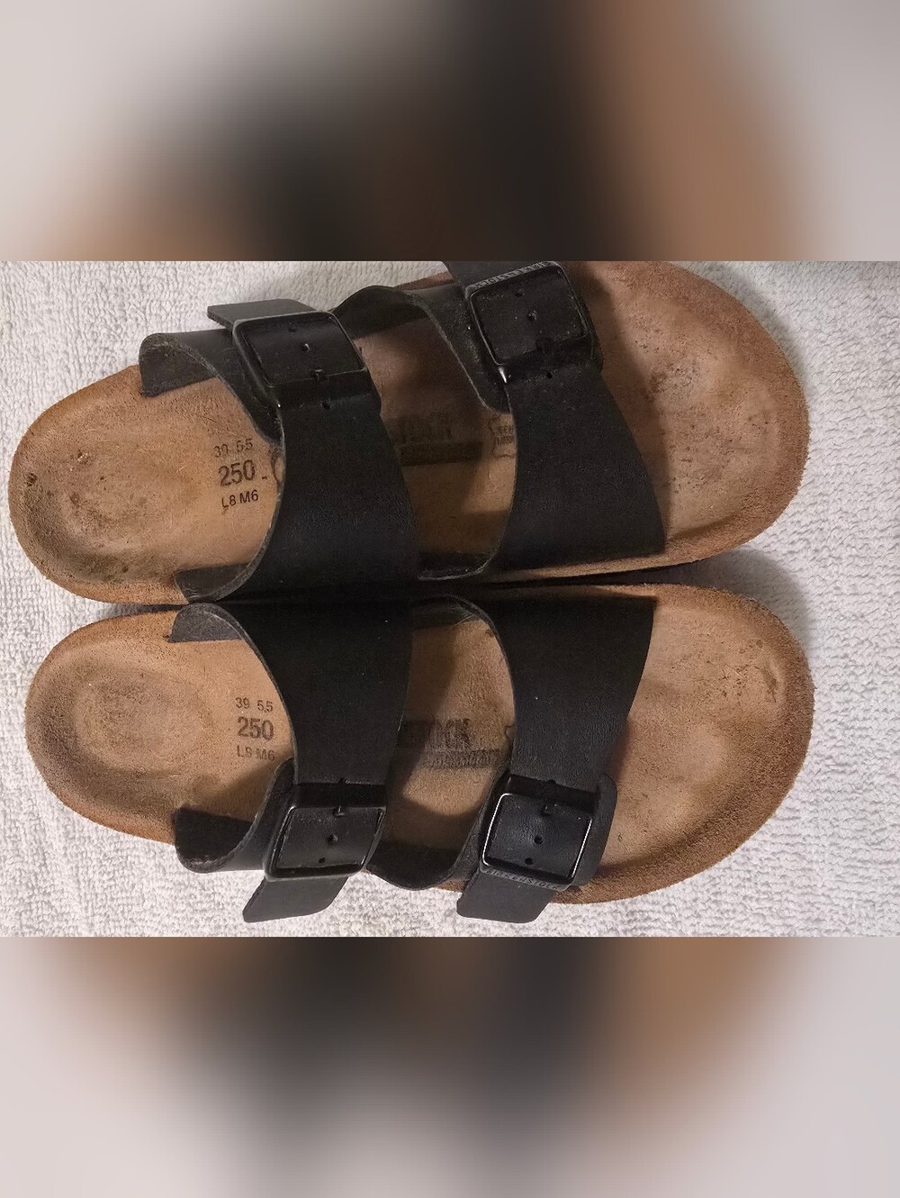 Birkenstock Slip Resistant Black Double-Buckle Sandals Size 39